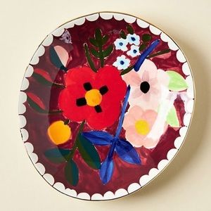 Anthropologie BRAND NEW, Francesca Kaye Floral Atelier Dessert Plate